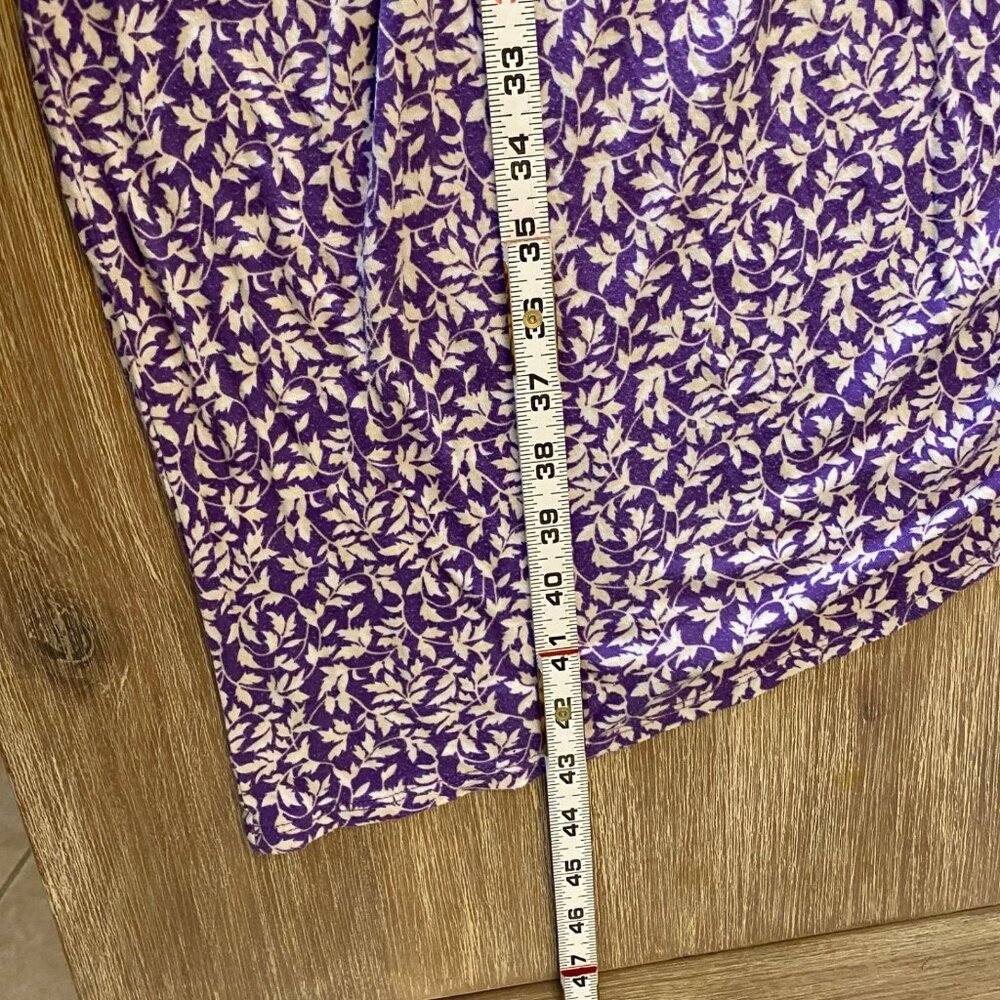 Eileen West Nightgown Women's Purple Floral Sweetheart Neck Modal Grandma Size M - Picture 12 of 12